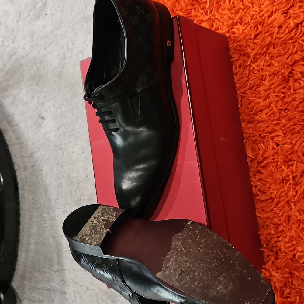 Louis Vuitton Black Leather Oxfords - Picture 3 of 4